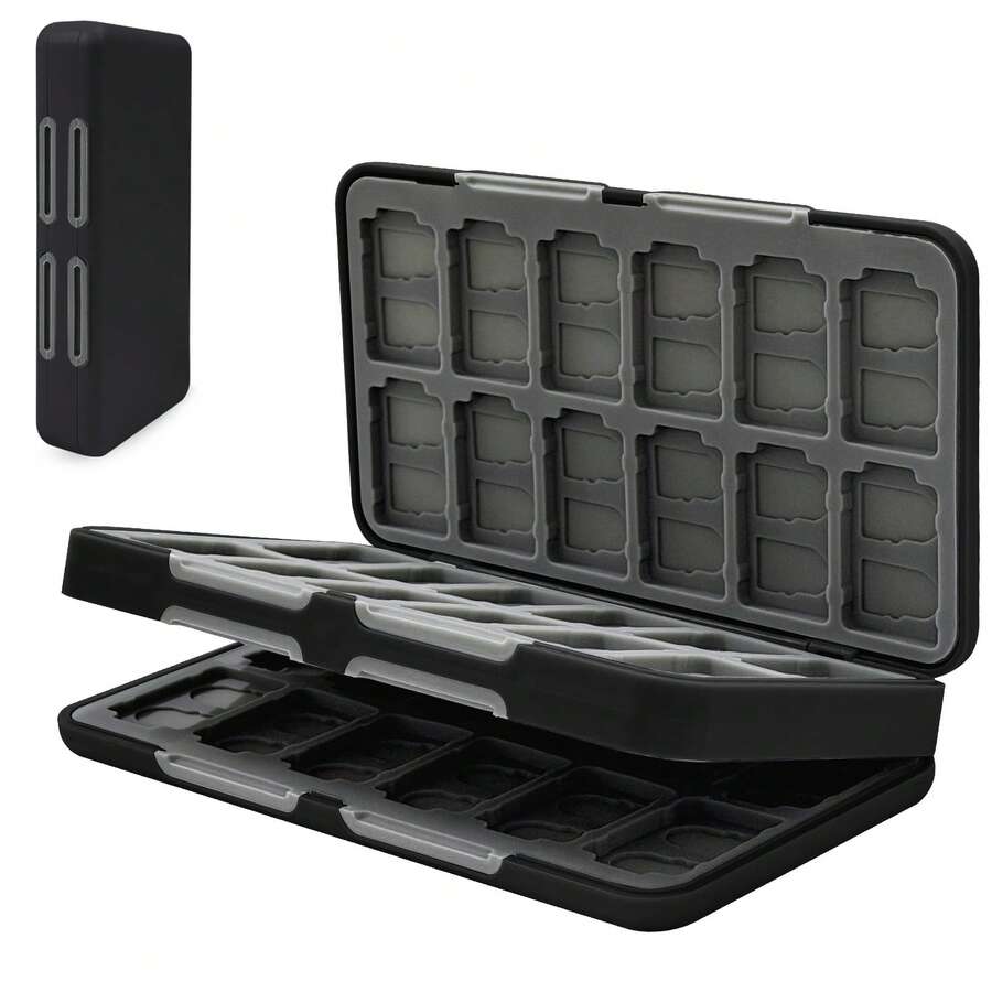 ONETIAOLONG Caja de almacenamiento con 48 ranuras para tarjetas de juego y 96 ranuras para tarjetas Micro SD, compatible con Switch, Switch Lite/OLED/NS - Ver 1