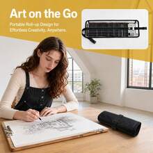 69-Piece Painting Set, Includes Graphite Pencils, Mixing Tools, Erasers And Accessories, Canvas Roll Storage, Suitable For Adult Artists Professional Art Use - 69 Sketch Set - View 9