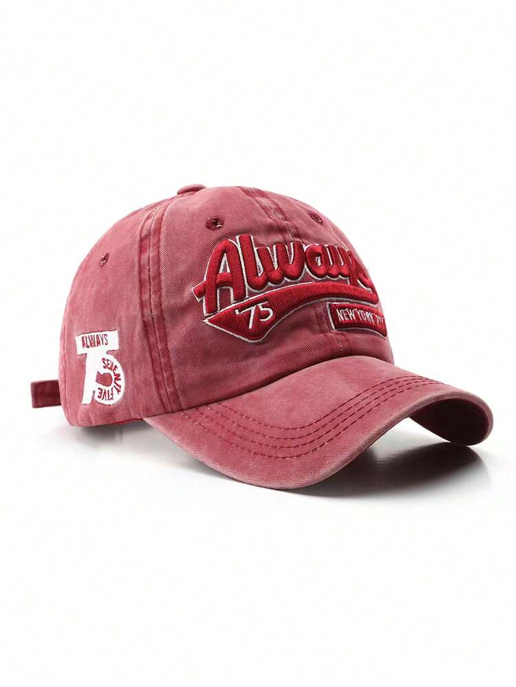 1/6pcs Unisex Letter "Alway" Embroidered Adjustable Hip Hop Baseball Cap, Suitable For Street, Sports, Party, Music Festival, School Halloween And Other Occasions. - Embroidered Baseball Cap - View 16