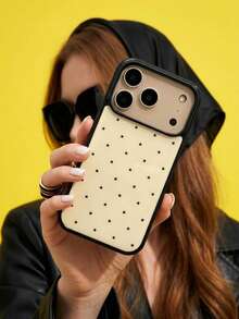 ShellaStory Star Elements Fashion Cute Polka Dot Glossy Anti-Drop Phone Case Compatible With IPhone 17 Air 11 12 13 14 15 16 Pro Max, IMD Anti-Fall Protective Cover Gift Party - Yellow Star - View 3