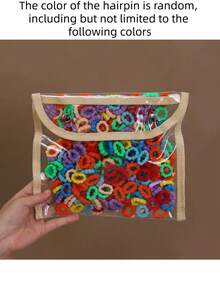 1pc Transparent Hair Tie And Hair Clip Storage Bag - White - View 13