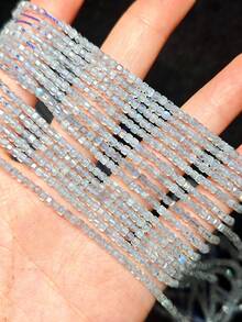2/4MM Natürlicher Labradorit Stein Schnitt Oberfläche Blitz Würfel Verstreute Perlen Abstandshalter Perlen Für Armbänder Und Halsketten DIY Schmuckherstellung Zubehör - Labradorit [1 Strang 15 Zoll] - Übersicht 6