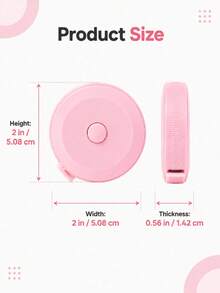 1pc Retractable Double-Sided Measuring Tape - Soft Flexible Fabric Tape Measure, Suitable For Cutting, Sewing, Fitness And Weight Loss - Portable Stylish Design (Multiple Colors Available) - Multiple Styles - View 2