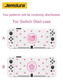 1 pieza Funda protectora compatible con 2 (2025), Switch NS, Switch OLED, Switch Lite, con diseño de corazón rosa, lazo y estampado de leopardo para gatos, incluye estuche de almacenamiento, ranura para tarjetas y base, el mejor regalo para jugadores de Switch - Multicolor - Ver 14