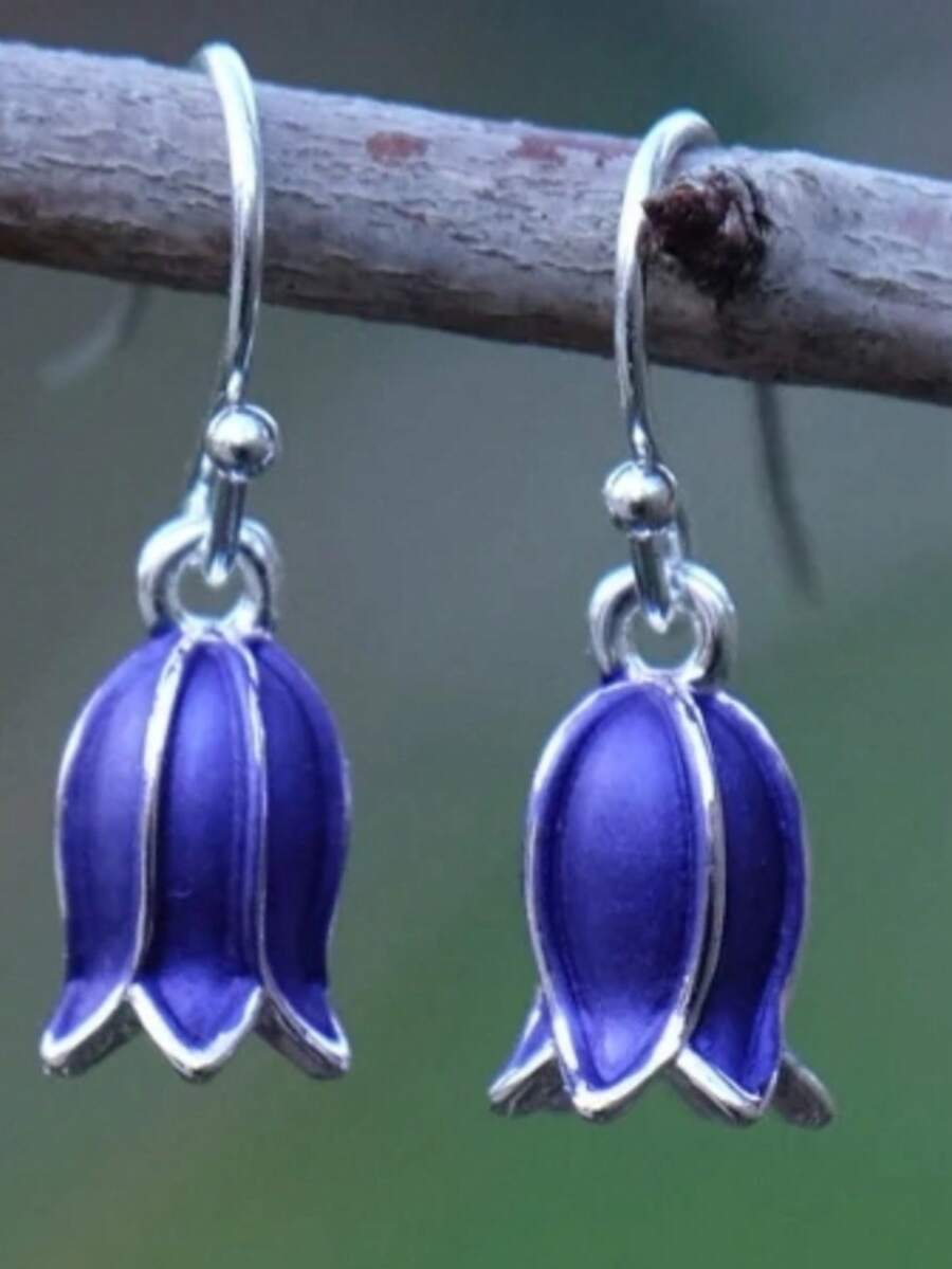 Gmzalx Enamel Flower Bud Earrings, 3D Tulip, Versatile Earrings For Daily Commute, Dating And Artistic Occasions