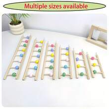 1pc Parrot Colorful Bead Ladder, Multiple Sizes Available, Parrot Climbing Hook Play & Entertainment Ladder, Suitable For Cockatiel/Budgie/Lovebird/Small To Medium Parrots, Universal Cage Climbing Ladder, Bird Cage Accessory, Parrot Toy (Random Color Bead Combination) - Classic Straight Ladder - View 6