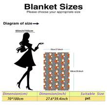 1pc Gray Fox Print Flannel Blanket, - Soft & Lightweight All-Season Bed, Sofa, Camping Blanket - Comfortable Texture Gift, 5 Sizes Available, 280gsm - Multicolor - View 15