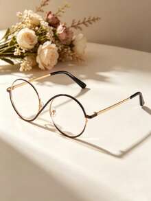 1pc/2pcs Women's S Half-Frame Exquisite Personalized Fashion Accessory, Charming Elegant Clear Lens Glasses, Suitable For School, Party, Dance And Daily Wear, Valentine's Day Gift - Clear - View 2