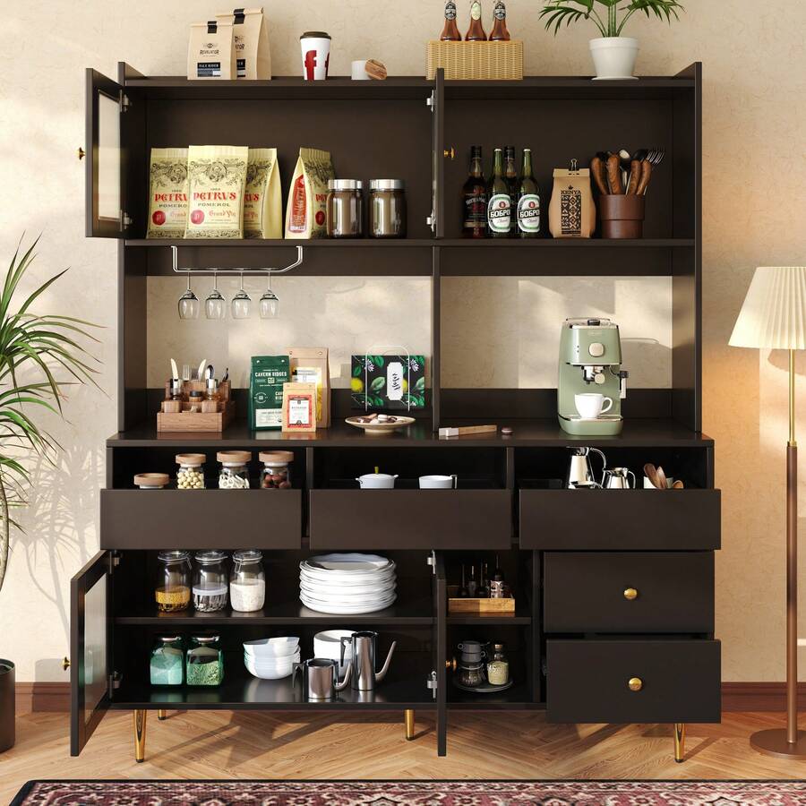 Multi-Purpose,Storage,Cabinet(145 - Black - View 1