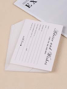 50/100pcs Blessing Card, Advice And Blessing Card For Newlyweds, Bride And Groom, Newlyweds, Wedding Reception Decoration/Bridal Party Perfect Wedding Suggestion Card, Decoration Card - View 9