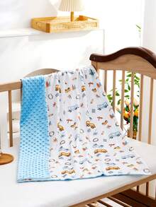 1pc Infant Blanket With Soothing Raised Dots, Soft Newborn Baby Swaddle Wrap, Winter - Multicolor - View 16