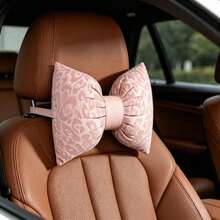 Luxury Leopard Print Car Headrest, Soft Fashion Interior Decor Accessory For All Seasons BLACK - A - View 6