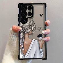 [24h Shipping From DE/FR/ES]Apple 17 16 15 Promax Phone Case: Stylish Phone Case For Urban Girls Suitable For Samsung Galaxy S26/S25/S24/S23/S22/S21/S20 Edge FE Ultra Plus - A06, A16, A26, A36, A05, A15, A25, A35, A55, A14, A24, A34, A54, A13, A23, A33, A53, A73 - Soft Transparent Back Cover With Drop ProtectionSamsung 21 22 23 24 25 26 Ultra Galaxy - 1pcs - 查看 2