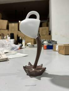 1 pieza, adorno de taza de café flotante 3D, adorno decorativo de taza de café de resina creativa con efecto antigravedad, adecuado para decoración del hogar, cafetería y accesorios de fotografía creativa - Multicolor - Ver 12