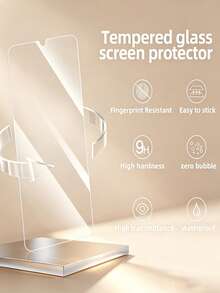 2PCS HD Tempered Glass Screen Protector Compatible With Samsung Galaxy S26/S25/A16 5G/A15/A14/A54/A55/A52, Compatible With IPhone 17/Compatible With Xiaomi 17T Compatible With Redmi Note 15/Compatible With Huawei/Compatible With Honor 600 Lite Easy Installation, Scratch Resistant, Case Friendly, HD Clear, Screen, Birthday, Gifts For Family, Friends, Phone Screen Protector, Phone Accessories - Clear - View 6