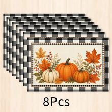 1pc Pumpkin Pattern Placemat, Breakfast Mat, Coffee Mat, Coaster, Bowl & Plate Mat, Home Kitchen Decor Accessory, Easy To Clean, Suitable For Home, Restaurant, Restaurant Decor, Holiday Gift, Gift For Friends, Multi-Piece Set - Multicolor - View 10