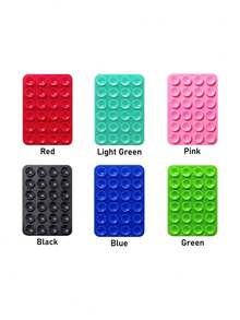 Silicone Suction Cup Phone Holder Set Double-Sided Silicone Suction Cup Phone Holder Ergonomic Design Double-Sided Suction Cup Structure Multiple Colors Available No Residue After Removal Ideal For One-Handed Use Valentine's Day Gift - Multicolor - View 31