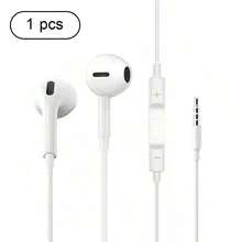 Earphone Berkabel High-Fidelity Cincin Tembaga Asli Putih dengan Mikrofon, 3.5mm, Type-C, Lightning Universal In-Ear Headphones untuk Panggilan dan Musik - View 13