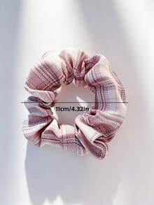 Women's Ins Korean Style Large Scrunchie 2026 New Plaid Fat Hair Tie Summer Minimalist Premium Aesthetic Hair Accessory Sweet Bun Hair Band Back To School Essential School Hair Accessory - Multicolor - Preppy Style - View 6