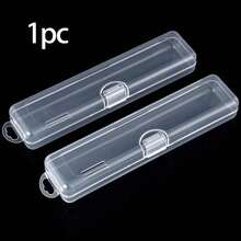Transparent Portable Toothbrush And Toothpaste Storage Box, Leak-Proof Travel Toothbrush Case, Dust-Proof Oral Care Storage Box For Bathroom, Camping, Business Travel, Travel Transparent Storage Box, Makeup Brush Storage Box, Reusable - Clear - View 14