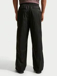 Nike Men's Embroidered Versatile Loose Fit Sports Long Pants For Running, Hiking And Travel - Black - View 2