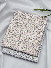 1pc Pastoral Style Printed Cotton Fabric, Ditsy Floral Pattern, Size 50cm*155cm, Suitable For DIY Handmade Clothing, Dresses, Curtains, Bed Sheets, Packaging Decoration, Etc. - Small Floral Pattern - View 6