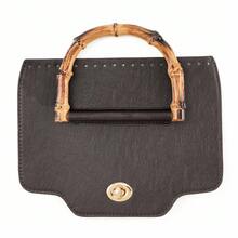1pc PU Leather DIY Handbag Flap, One-Piece Non-Detachable Handle, With Metal Twist Lock, Pre-Punched Edge Design, Handmade Crochet Bag Making Accessory, 6 Colors Available Replacement Material - Multicolor - View 14