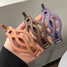 4pcs Set Minimalist Resin Solid Color Customized Floral Hair Clips, Women Elegant Ponytail Hair Accessories, Gift, Casual Chic Minimalist Hair Clip Set, Twist Knot Hair Clips, French Barrettes, Stylish Hairdo Decor - A - View 4