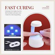 Beetles 5W Mini UV LED Nail Lamp, Fast Flash Cure With 60s Auto Timer, USB Smart Sensor For Gel X, Nail Tips & DIY Manicure - White - View 5