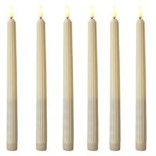 6pcs Flameless Taper Candles, Realistic Flickering Flame, Durable ABS Material, Suitable For Home Decor, Wedding And Holiday Decoration - Flameless LED Taper Candles - View 12