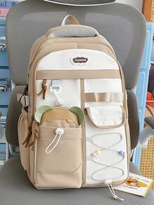 Mochila de Estrellas de Dibujos Animados Multicolor, Estilo Japonés Suave y Lindo, Mochila Escolar de Gran Capacidad para Estudiantes y Niñas - Multicolor - Ver 13