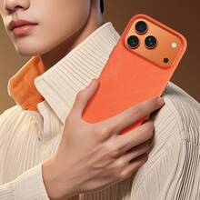 VIETAO 奢華磁吸手機保護殼，相容 iPhone 17 Air Pro Max 16 15 14 13 17Pro，高品質無線充電磁吸 Galaxy S26 S25 S24 Ultra 手機保護殼 - 橘色 - 查看 7