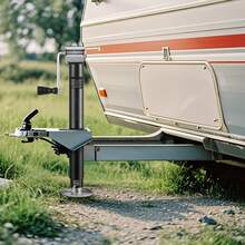 Hydraulic Trailer Jack With A-Frame, 5000 Lb Capacity, Support With Handle And Rectangular Base, 15-Inch Vertical Travel, For RVs, Horse Trailers - D - View 1