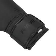 Guantes de Boxeo FIVING Negro Puro Cool, Protección de Mano de PU con Absorción de Impactos, Opciones de 4/6/10/12/14oz, Adecuados para Niños, Adolescentes, Hombres y Mujeres Adultos, Perfectos para Gimnasio, Entrenamiento en Casa, Muay Thai, MMA, Kickboxing y Sparring - Negro - Ver 9