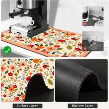 1pc Dish Drying Mat, Coffee Machine Mat, Full Print Colorful Floral Pattern, Excellent Water Absorption, Suitable For Dining Table, Cafe And Other Scenes, Can Be Used To Place Dishes And Drain Water, Home Gift, Countertop, Dining Table Decoration - XYLSD-599 - View 9
