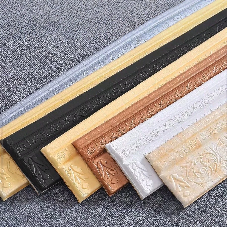 新款 3D 牆面踢腳線飾條,自黏式防水牆貼,門框裝飾線,踢腳線邊條 - A - 查看 1