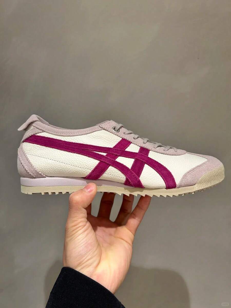 Onitsuka Tiger[SD Arch Version]Putian Pure Original Tiger Sneakers MEXICO SD VIN Casual Shoes For Women - SD米白紫 - 查看 1