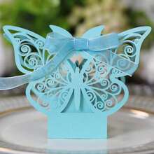25 Stück Schmetterling Lasergeschnittene Geschenkboxen DIY Hochzeit Geburtstag Geschenk Süßigkeitenboxen mit Schleife, süße Schokoladenverpackungsboxen, geeignet für Hochzeit, Braut Geburtstagsparty Gastgeschenke, Dekorationen, Schulanfang, Valentinstag - Mehrere Stile - Übersicht 7