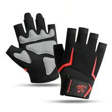 Guanti da fitness a mezza dita in silicone ad alta elasticità antiscivolo, unisex, traspiranti, assorbenti del sudore, resistenti all'usura, ammortizzanti, adatti per sollevamento pesi/ciclismo all'aperto/yoga/sport in palestra, protezione del palmo - A - Visualizzare 16