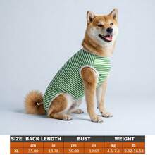 1 buah PETCHIC Dog Recovery Suit, Viscose Steril/Neuter Surgery Suit, Cocok Untuk Anjing Jantan Dan Betina, Alternatif Untuk Semprotan Pengusir, Pakaian Pelindung Kondisi Kulit (Hijau) - Hijau - View 14