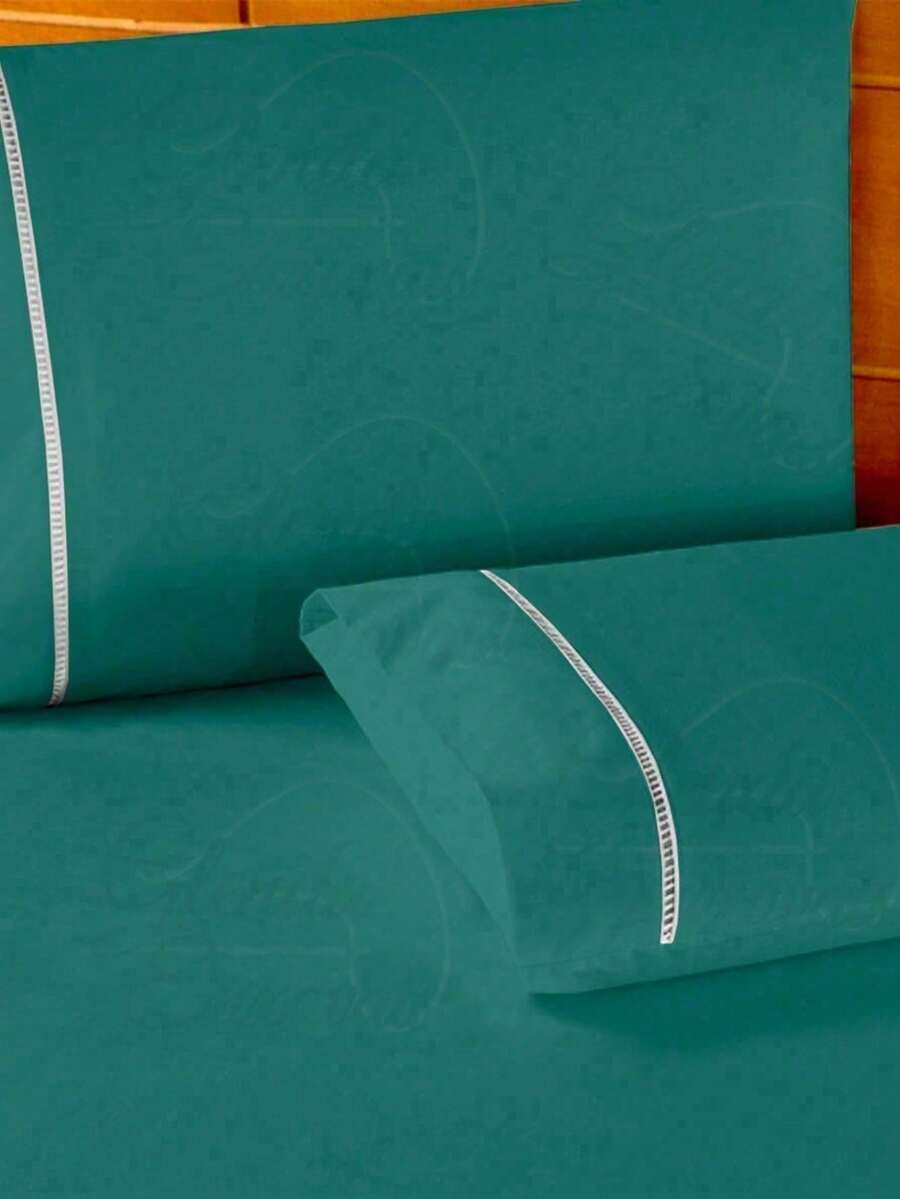 Set Of 6 Pillowcases With 400 Thread Count Hemstitch - FP - 翡翠綠 - 查看 1