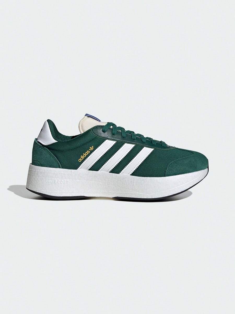 Adidas City RNR Lightweight BOOST Spring/Autumn Unisex Thick Sole Sports Shoes Retro Couple Sneakers JH9647 - Forest Green/White/Han Jade White - View 1