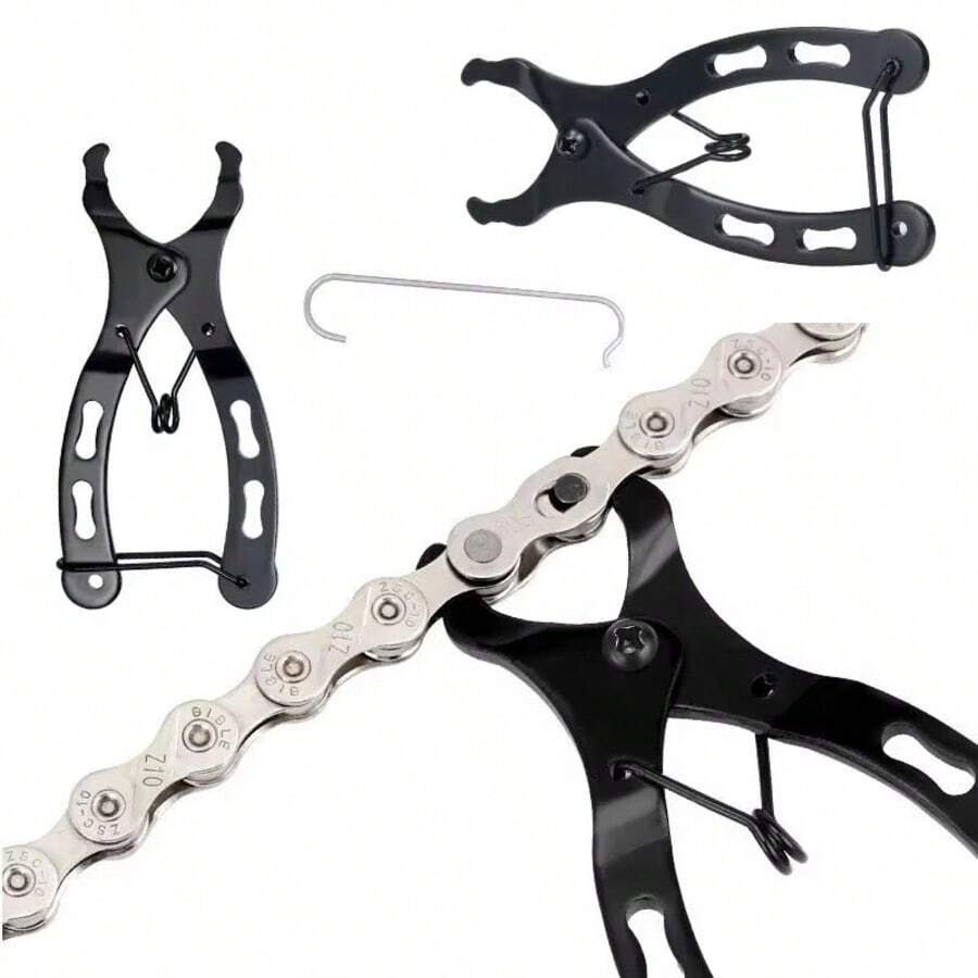 Bike Chain Pliers Tool Anti Slip Handle Cycling Chain Link Splitter Clamp Multi Link Removal Repair Hand Tool Bicycle Link Chain Buckle Pliers Road Bike Link Remover Clamp Quick Release Link Removal Repair Tool MTB Magic Button Clamp Tool - Multicolor - View 1