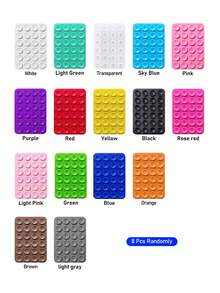 Double-Sided Suction Cup Phone Holder, Silicone Non-Slip Washable Phone Bracket Sticker - Multicolor - View 37