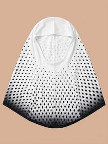 Hijab en maille de polyester respirant, hijab instantané imprimé, ourlet double couture, foulard de tête absorbant la transpiration pour le sport, le quotidien, les activités extérieures et la prière - style imprimé diamant - Voir 5