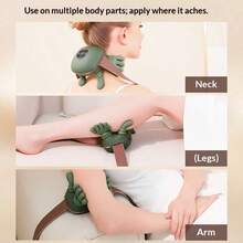 Electric Neck And Shoulder Massager With Massage Function - Wireless Portable USB Rechargeable Deep Tissue Massage Pad, Suitable For Neck, Shoulders, Back And Arms. Durable Plastic Material, Ergonomic Design - Perfect Gift For Parents, Neck Massager - Multicolor - View 3