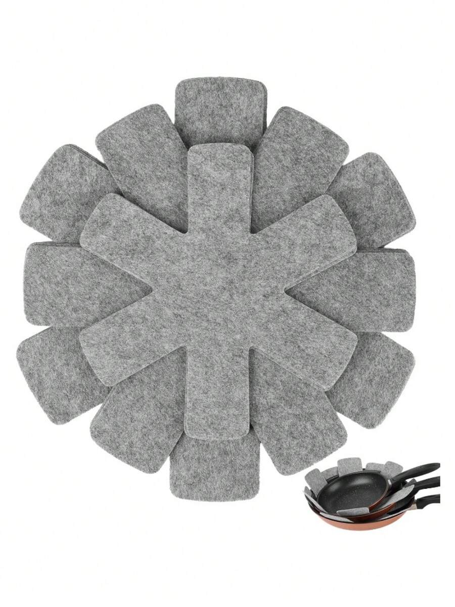 Pot And Pan Protectors, Extra Thick Pan Protectors For Stacking, Set Of 12 And 4 Different Sizes, Pan Separators For Stacking - View 1
