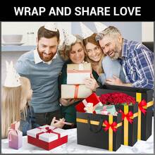 1pc Black Premium Kraft Paper Bag, Suitable For Wedding, Christmas Party, Candy, Food, Cookie Packaging, Also Suitable For Fashion Clothing, Gift Packaging - Gift Wrapping Bags - View 6