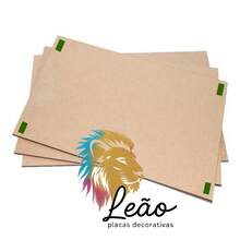 Quadros para decoração de parede - folhas minimalistas dourado rosgold tons pasteis - decoração casa sala escritório - kit 3 placas MDF 20x30cm - Coral - Visão 3