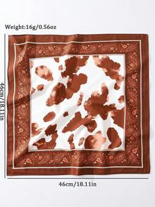 1pc Women's Fashion Leopard Print Headscarf - Multi-Functional Women's Hair Accessory, Polyester Material, Suitable For Daily Fashion Matching - Multicolor - View 7